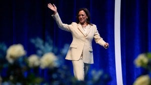 Democratic nominee, Kamala Harris
