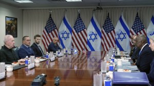 Defense Secretary Lloyd Austin and Israeli Defense Minister Yoav Gallant meet at the Pentagon