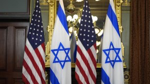 American and Israeli flags