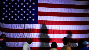 Attendees wait for a speech from President Biden in Raleigh, North Carolina on June 28, 2024.