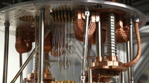 Close up of quantum computer