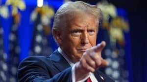 Donald Trump at election rally 