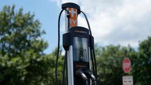 A ChargePoint electronic vehicle charger