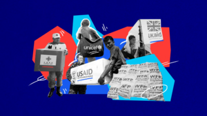Collage aid organization logos