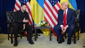 President Donald Trump meets with Ukrainian President Volodymyr Zelenskyy during the United Nations General Assembly