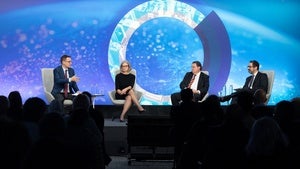 Speakers on the Council stage.