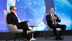 Speakers on the Council's stage