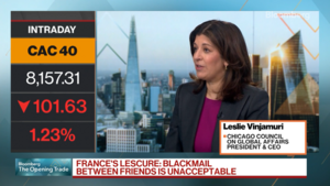 Leslie Vinjamuri appears in studio at Bloomberg