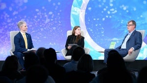 Paul Poast, Kay Bradley, and Andrés Martinez on the Council stage