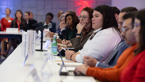 Emerging Leaders listen in at a Council roundtable.