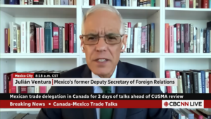 Julian Ventura speaks on CBC via video call