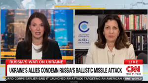 Leslie Vinjamuri speaks with a CNN journalist
