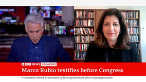Leslie Vinjamuri speaks on BBC News.