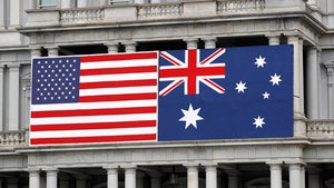 US / Australia flags