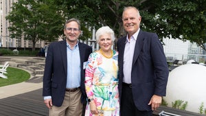 Council members at a reception