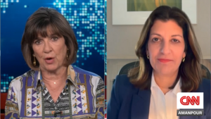 Christiane Amanpour and Leslie Vinjamuri