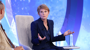 Diane Swonk speaks onstage at a Chicago Council event on September 12, 2024.