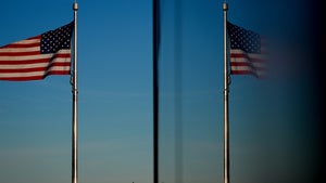 The U.S. Capitol is seen from the base of the Washington Monument shortly before sunset, Tuesday, Dec. 16, 2025, in Washington.